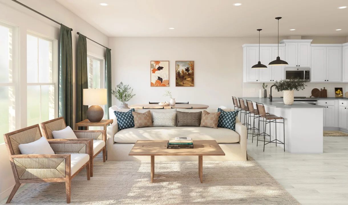 Great room with optional fireplace