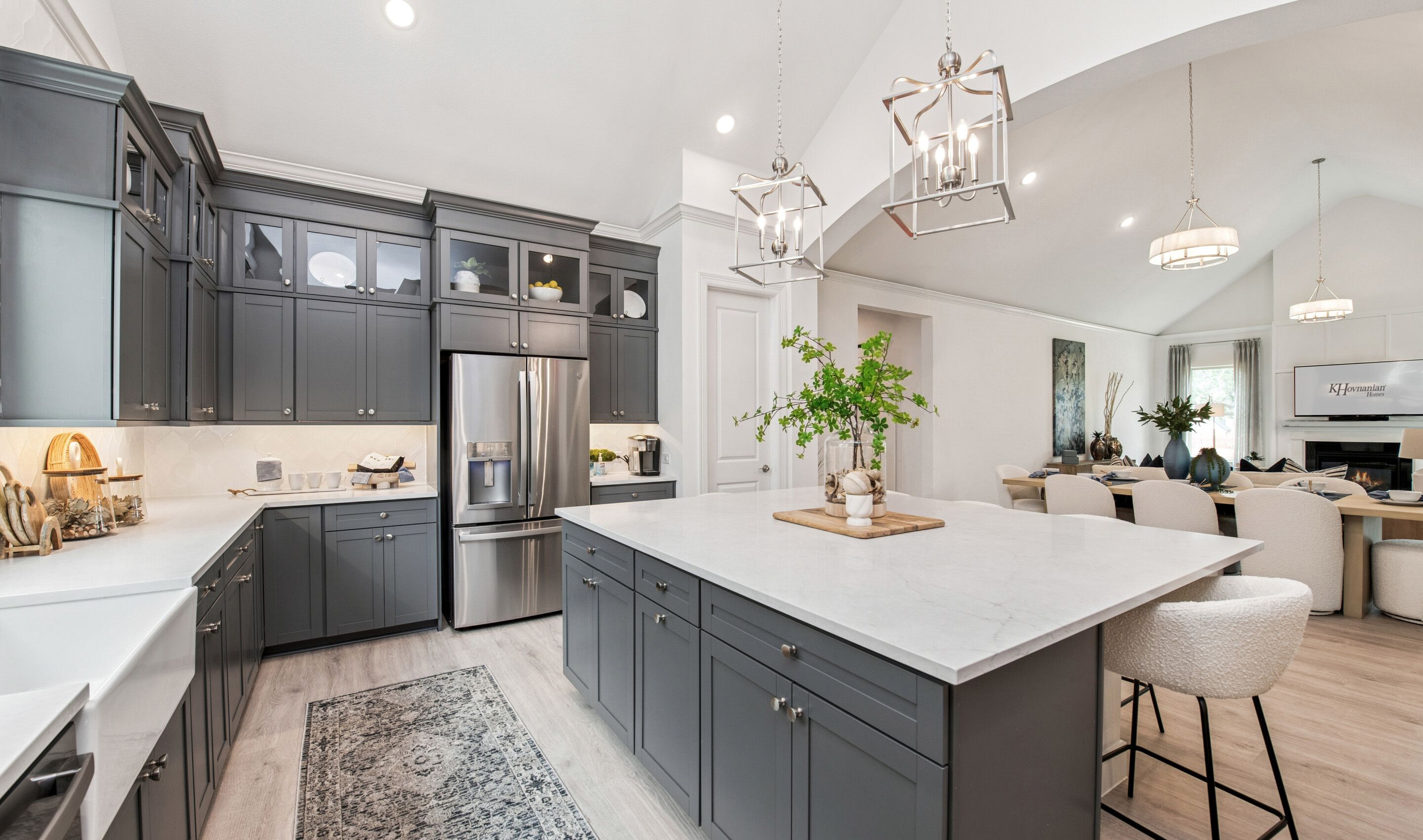 Kitchen with spacious central island