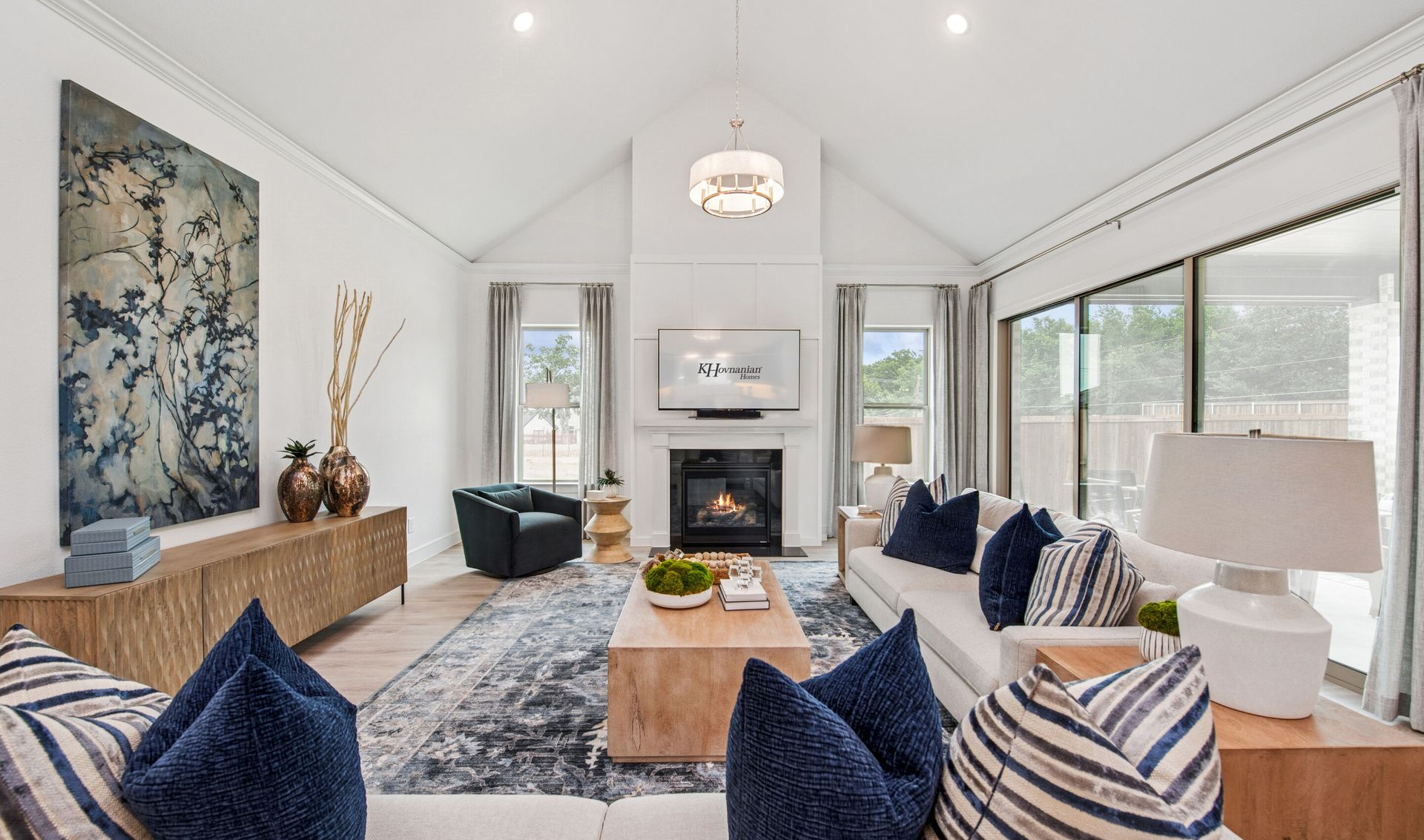 Great room with optional fireplace