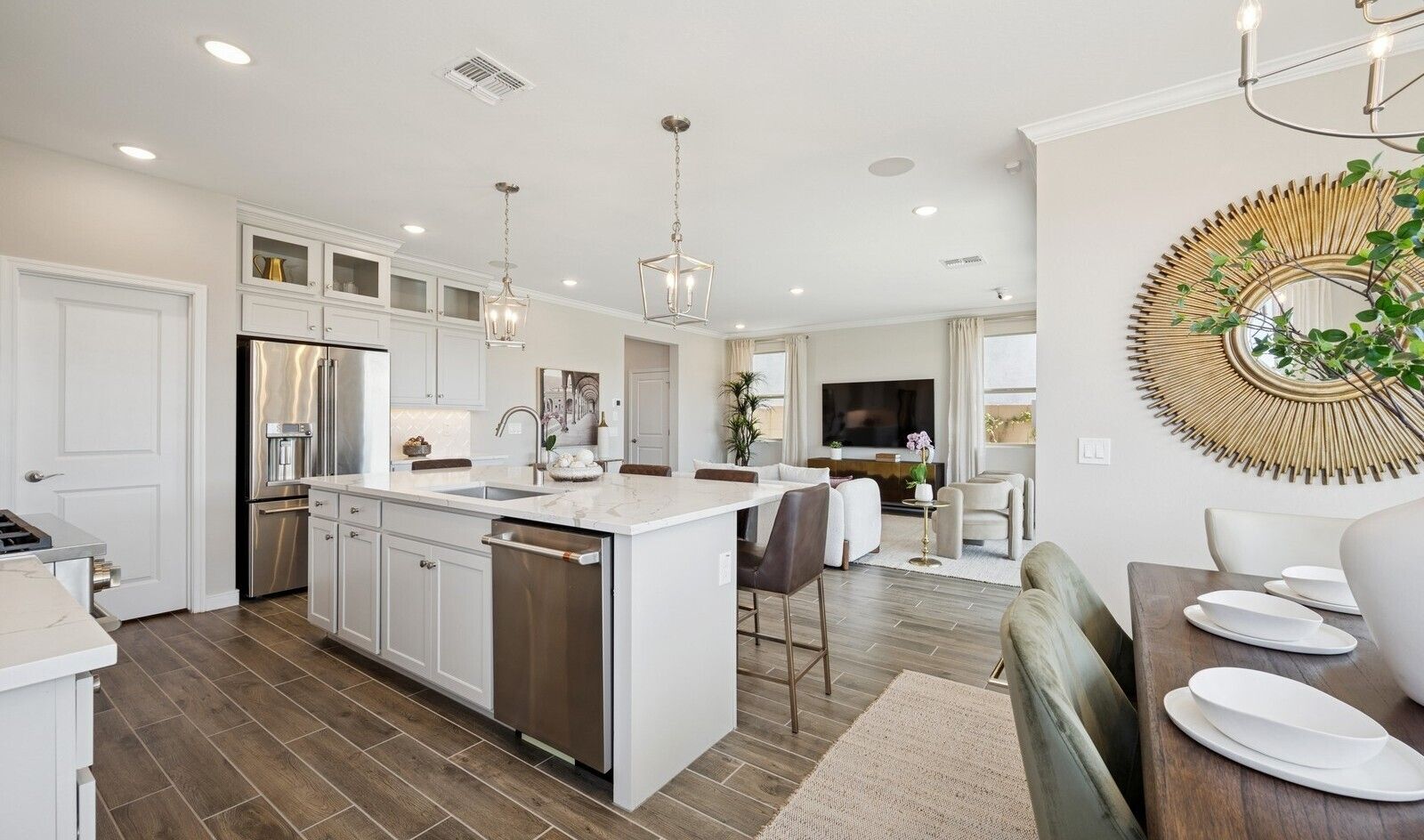 Kitchen and dining area