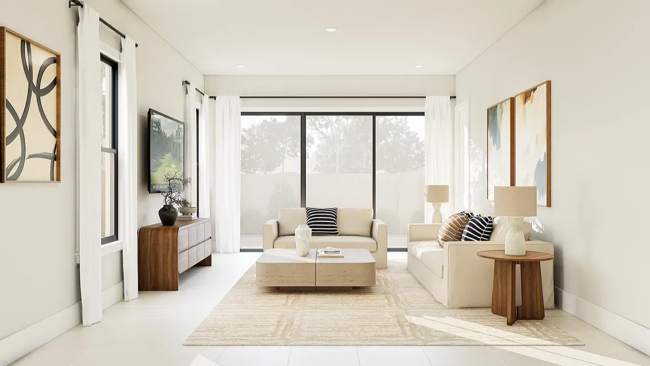 Great Room with 9' Multi-Slide Door