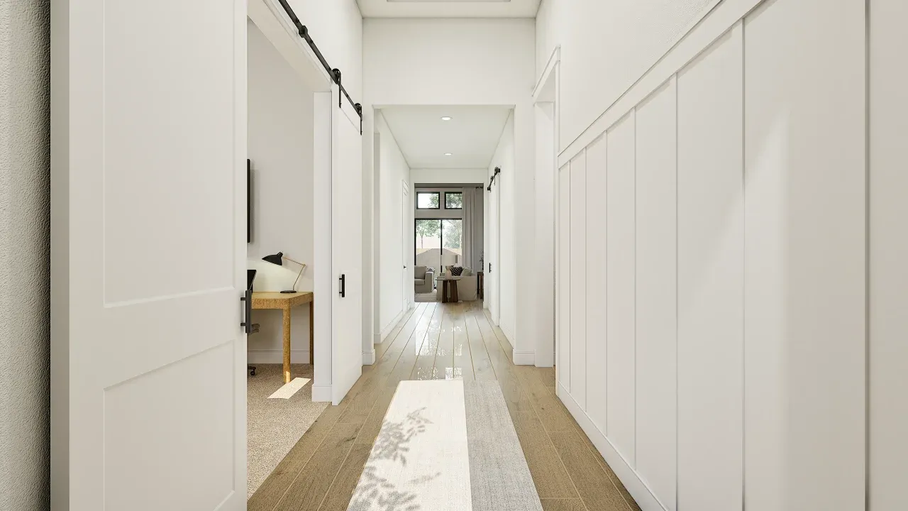 Foyer with feature wall
