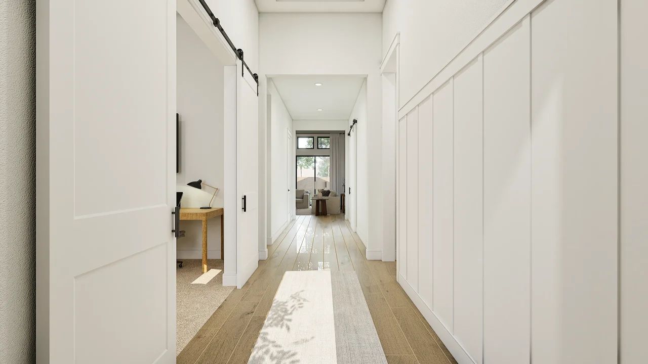 Foyer with feature wall