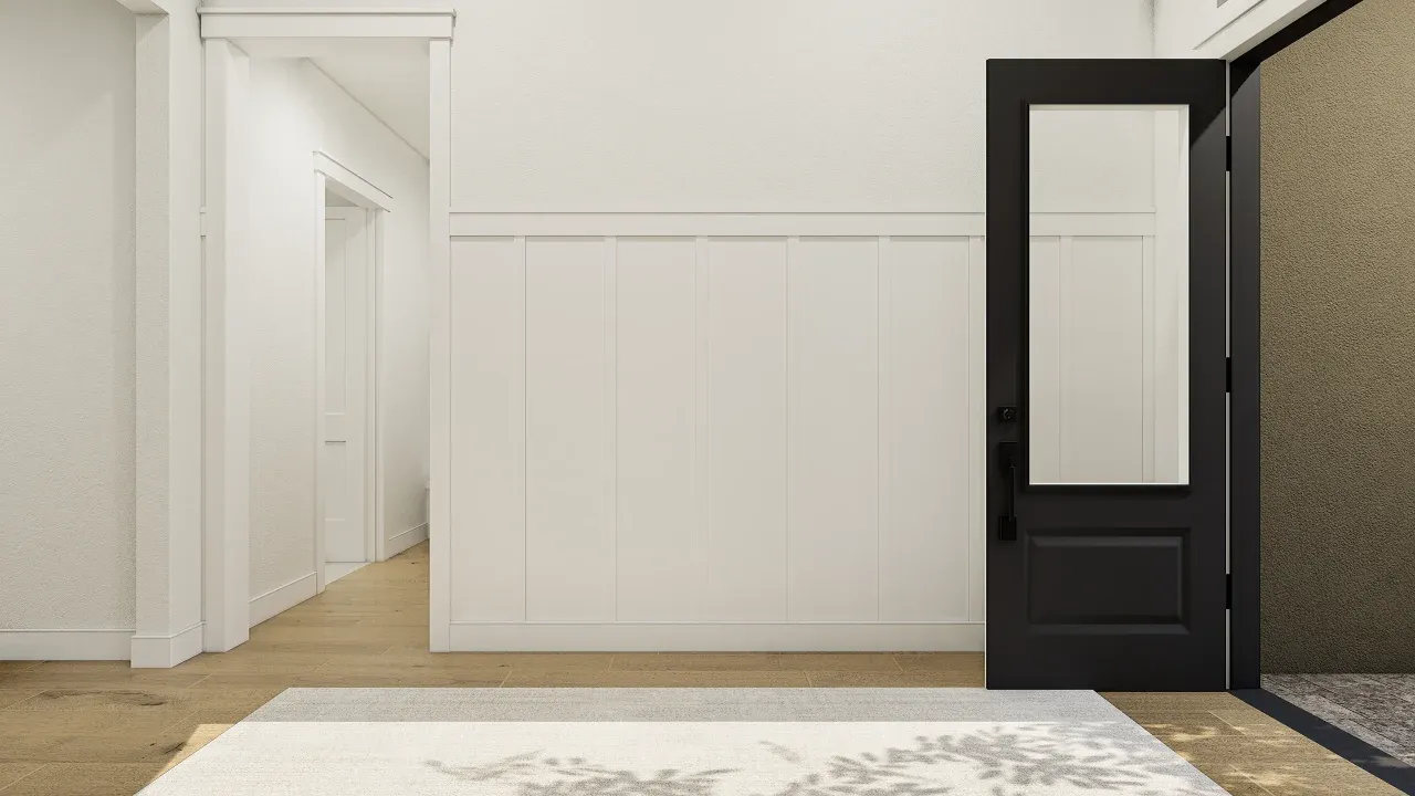 Foyer with feature wall