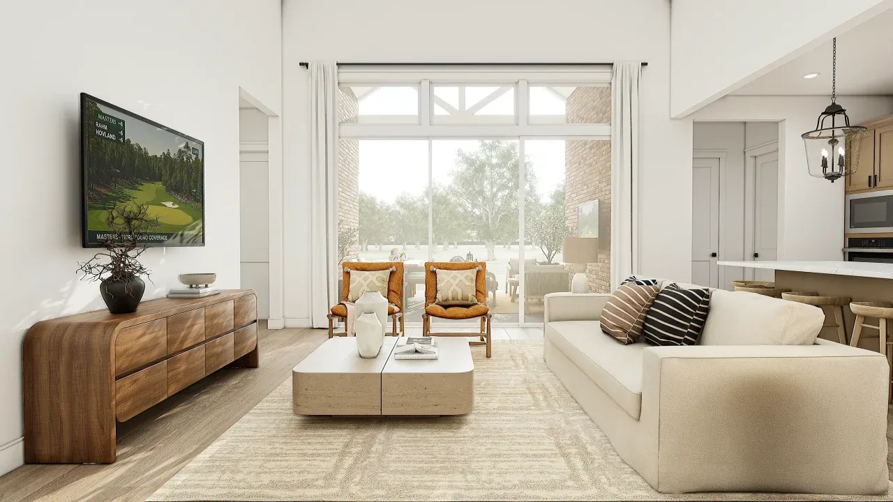 Great Room with Multi-Slider