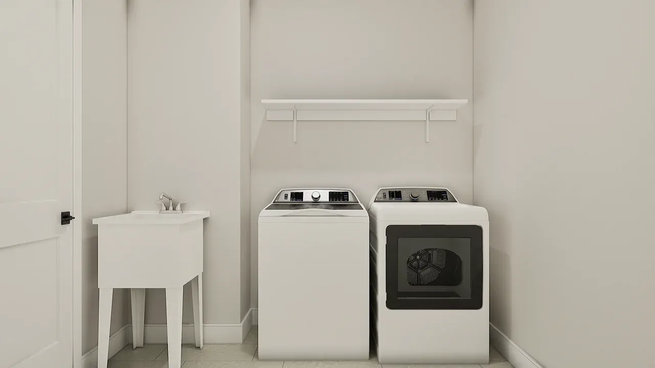 Laundry room with utility sink