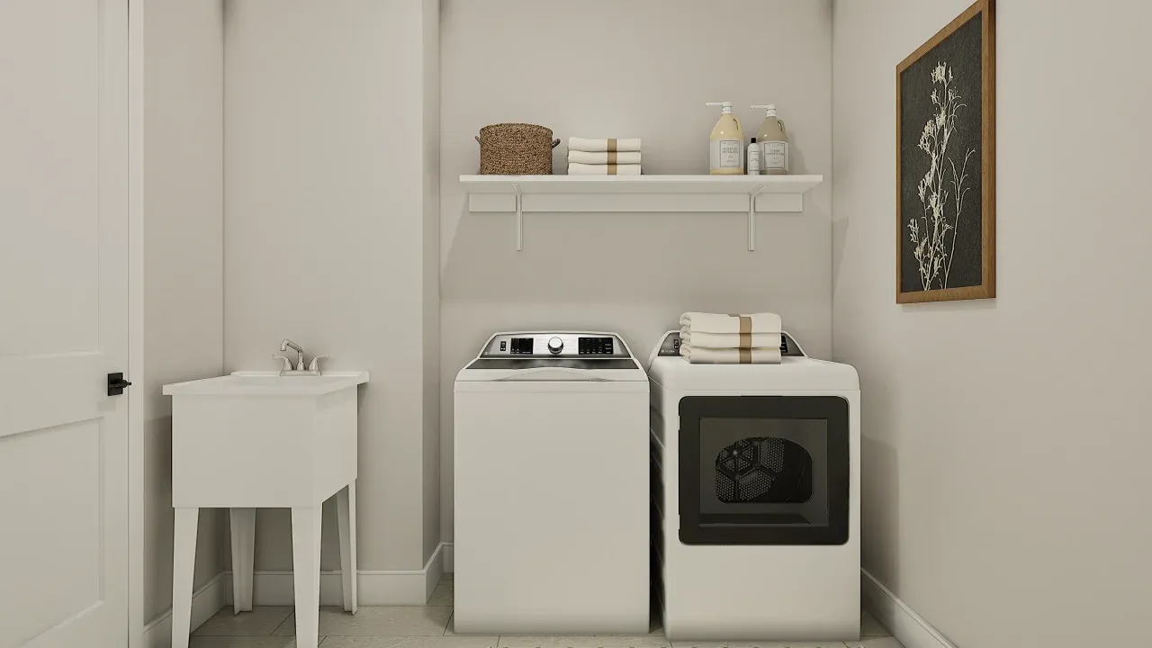 Laundry room with utility sink