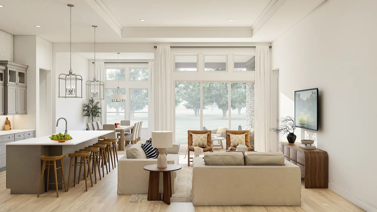Great Room with Multi-Slider Door