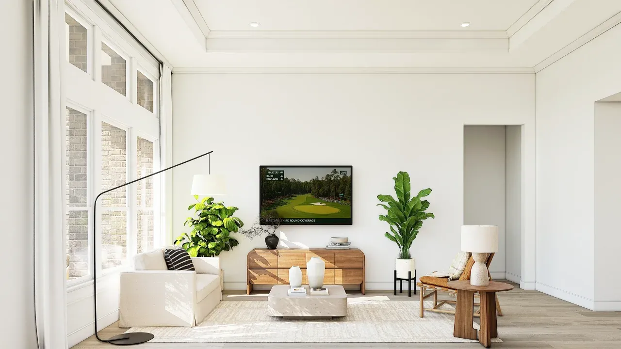 Great Room with Crown Molding