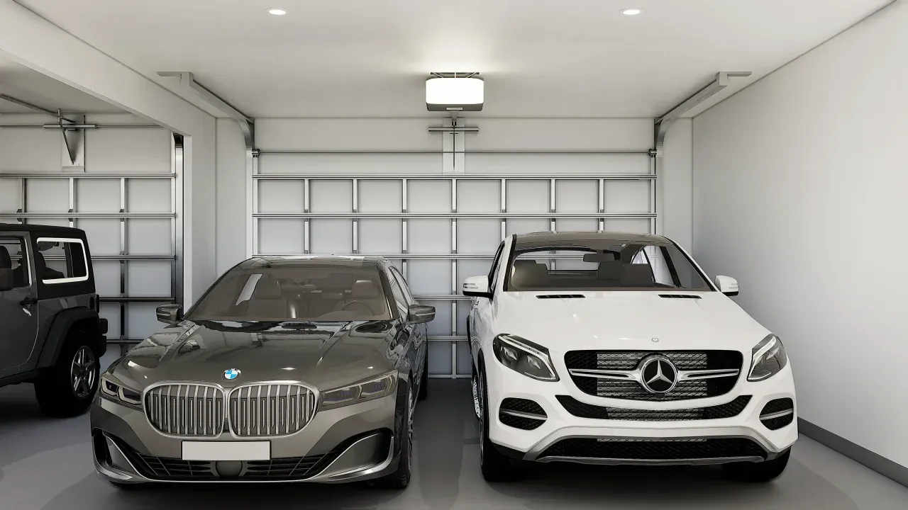 Three Car Tandem Garage
