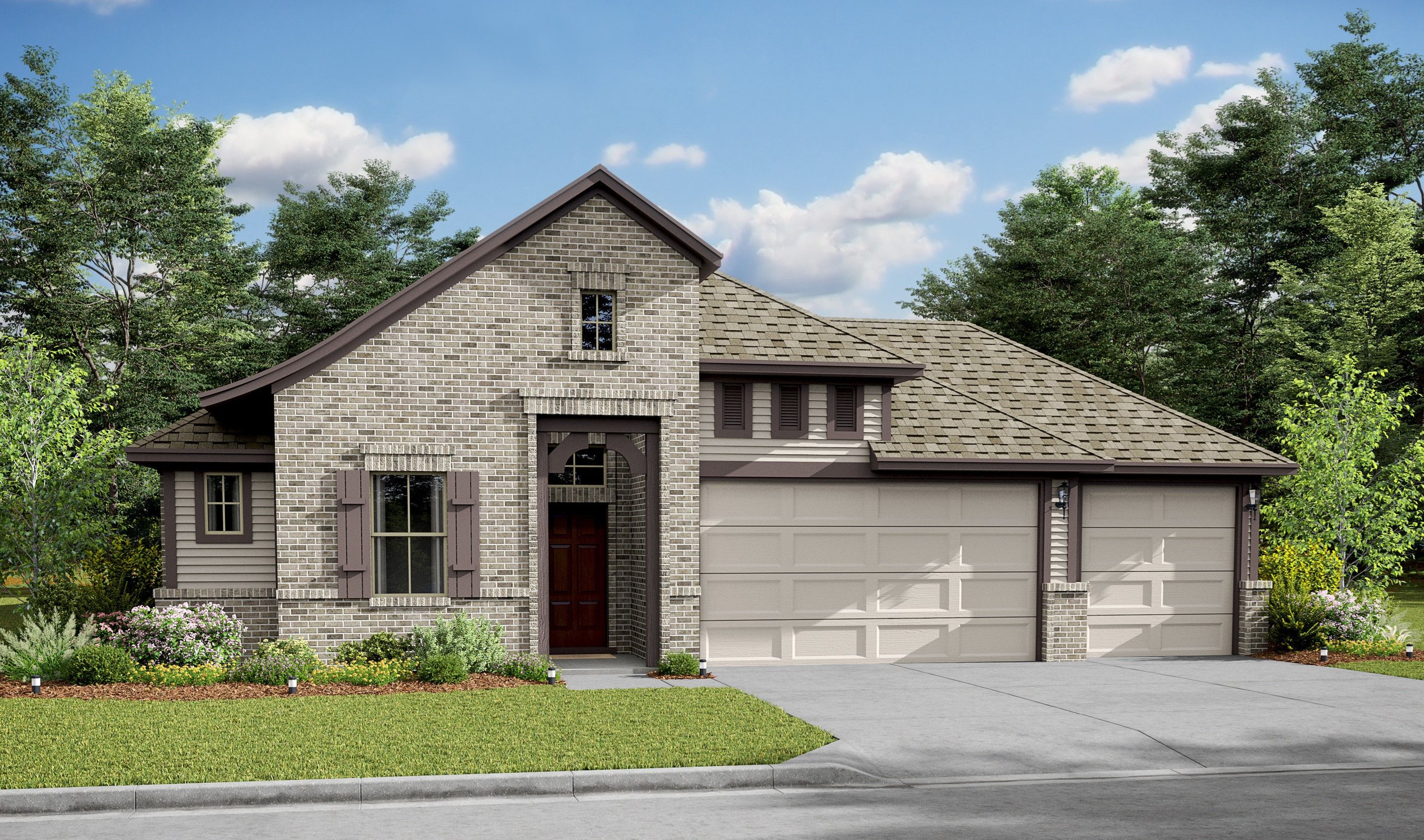 Willard II Plan at Lakes of Champion's Estates in Mont Belvieu, TX by K