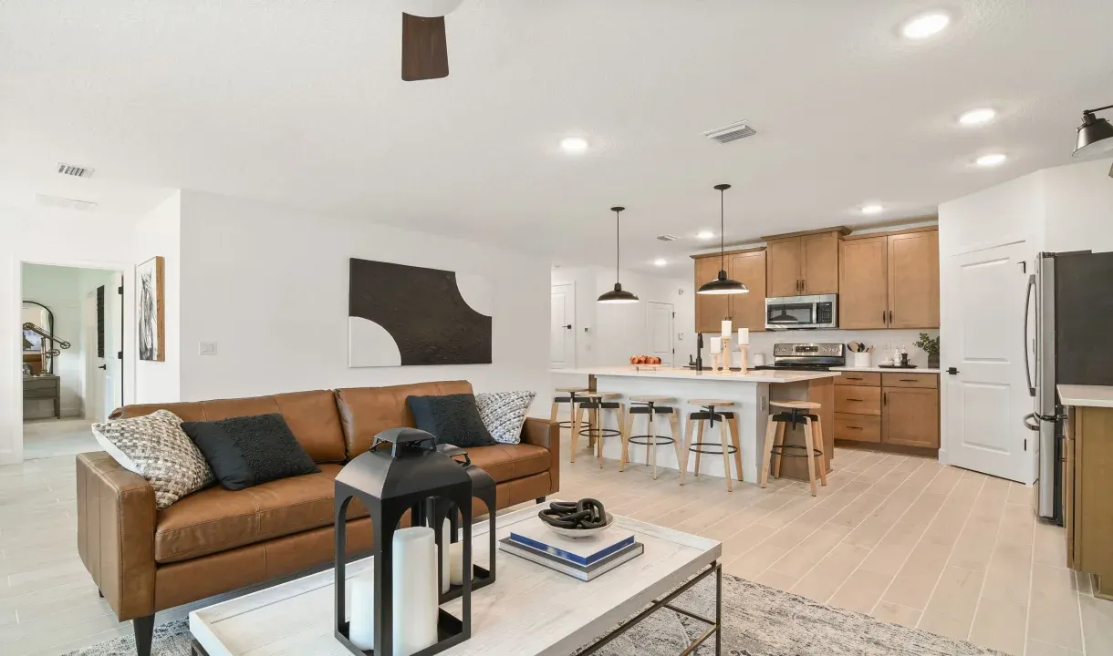 Great room near kitchen