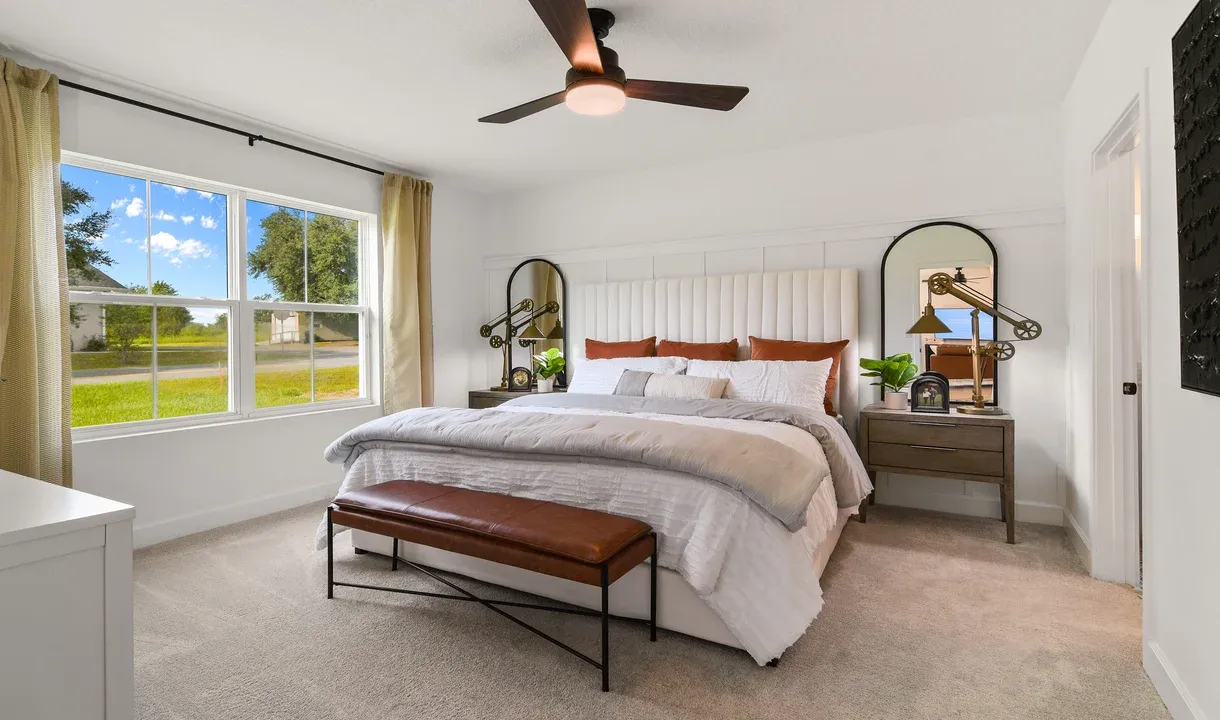 Primary suite with feature wall
