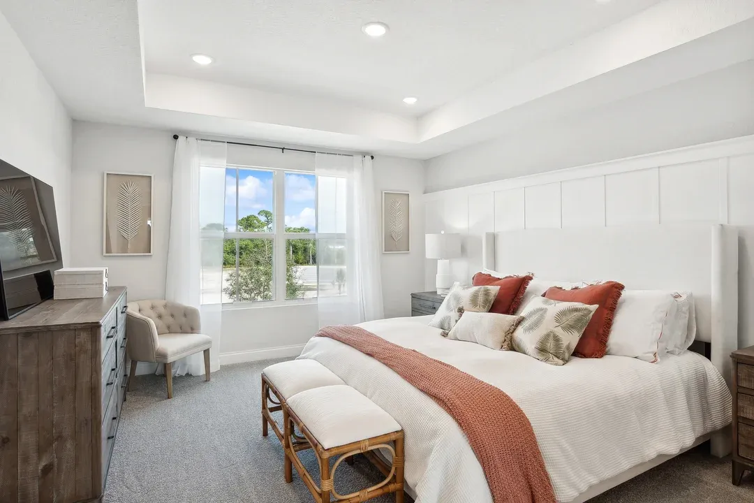 Primary suite with tray ceiling