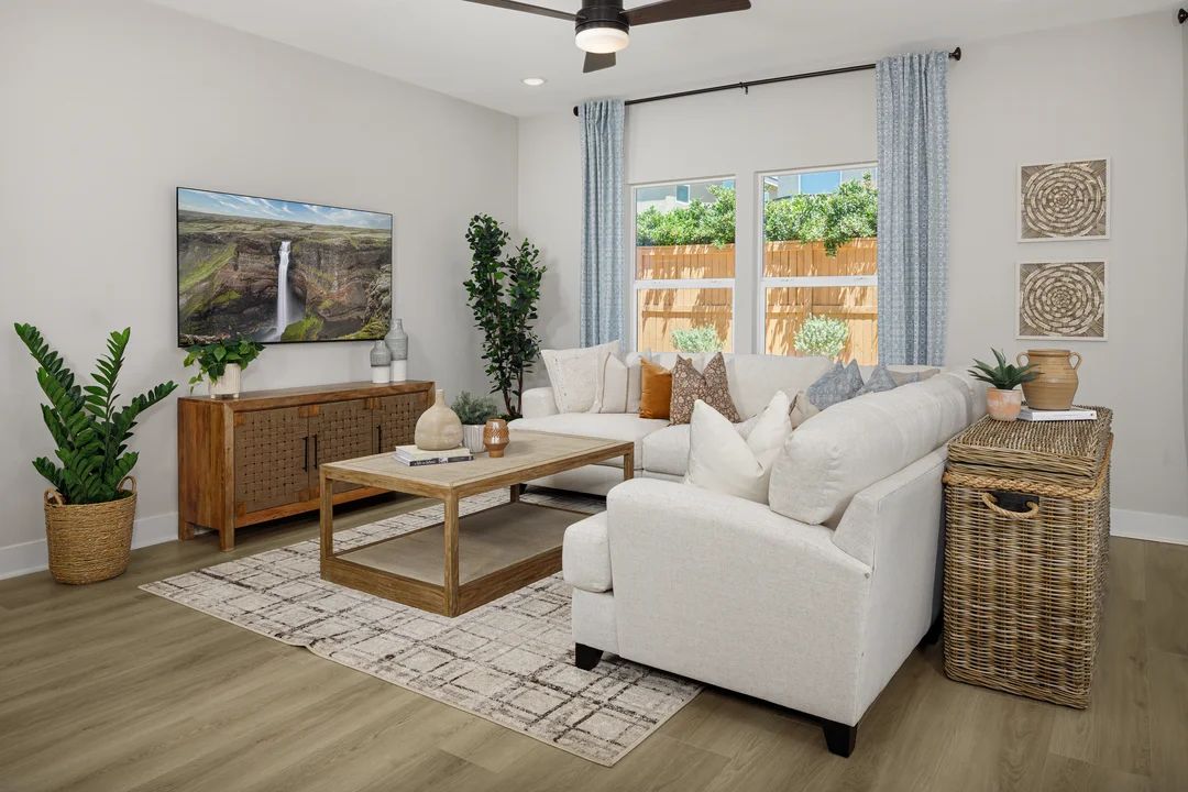 Great room with gorgeous flooring