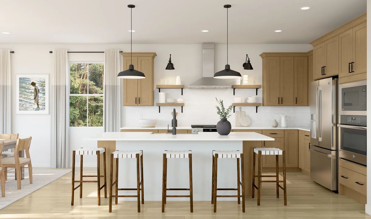Kitchen with matte black fixtures