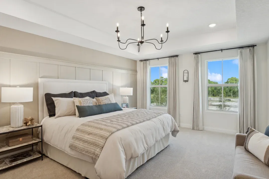 Primary suite with tray ceiling