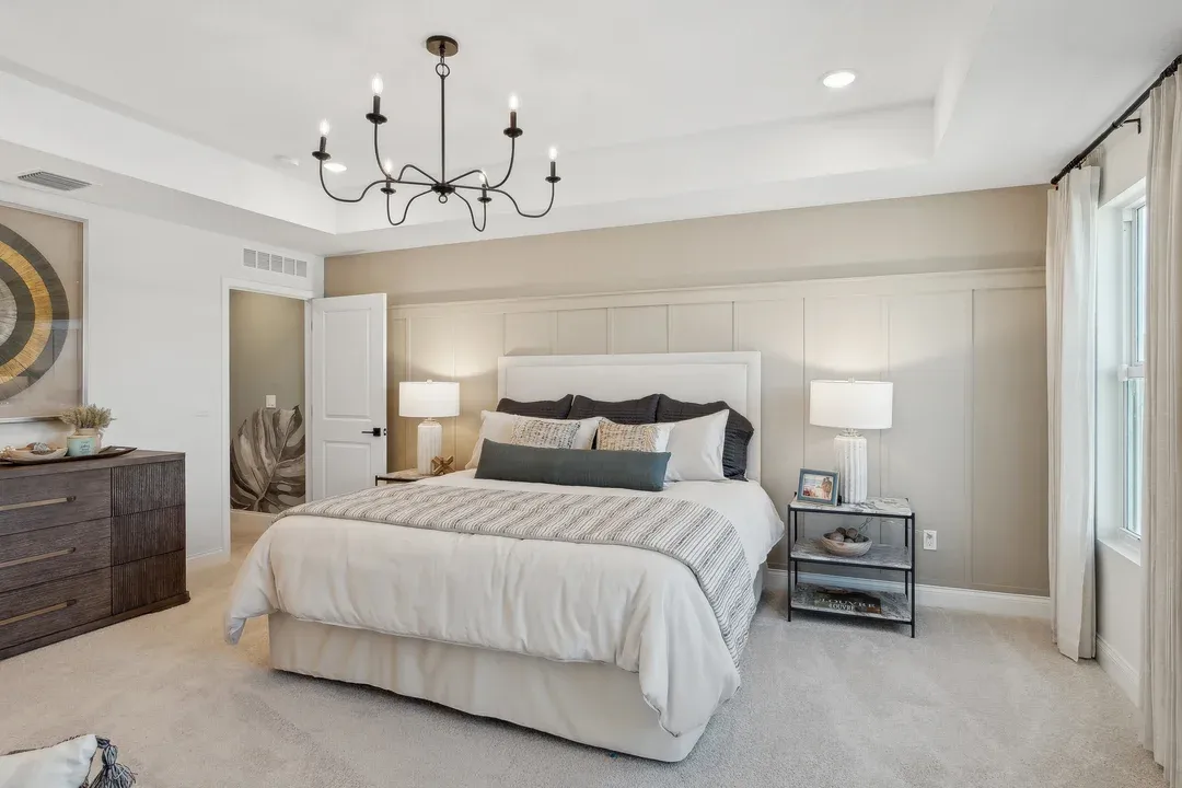 Primary suite with tray ceiling