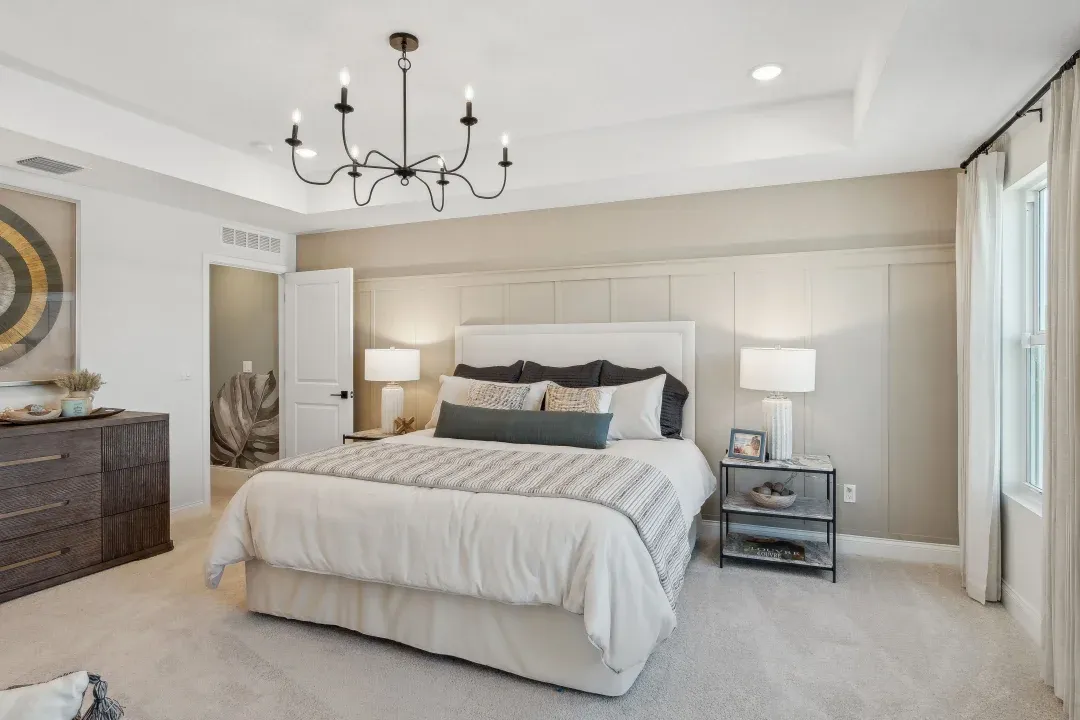 Primary suite with tray ceiling