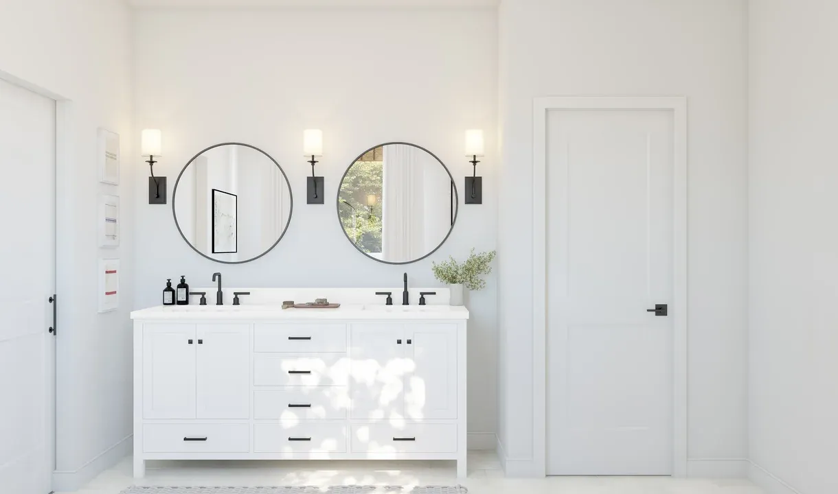 Primary bath with dual sinks