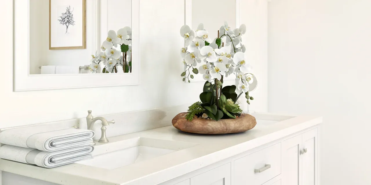Primary bath with brushed nickel finishes