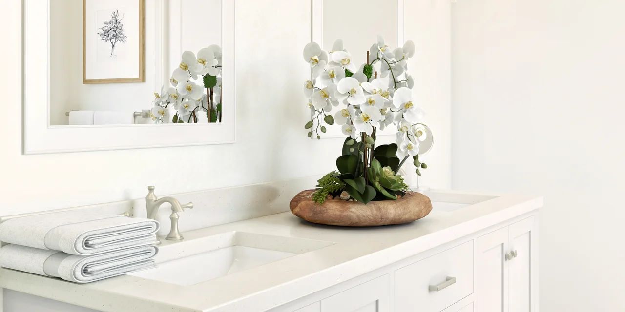 Primary bath with brushed nickel finishes