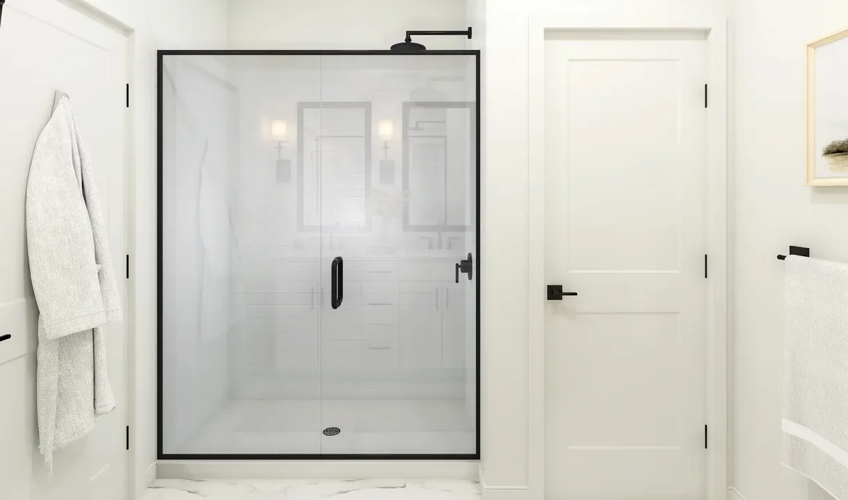 Glass shower enclosure
