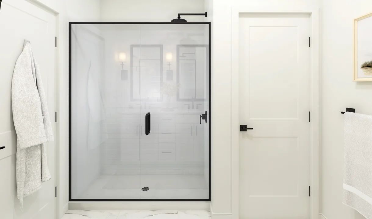 Glass shower enclosure