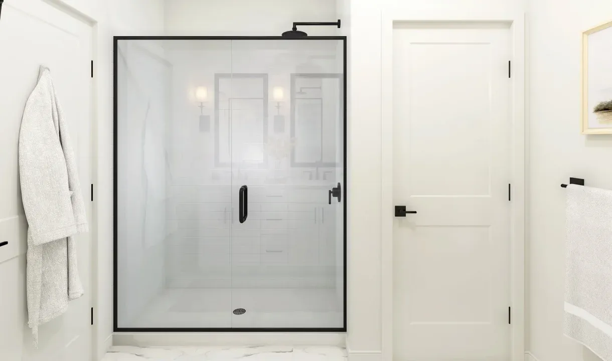 Glass shower enclosure