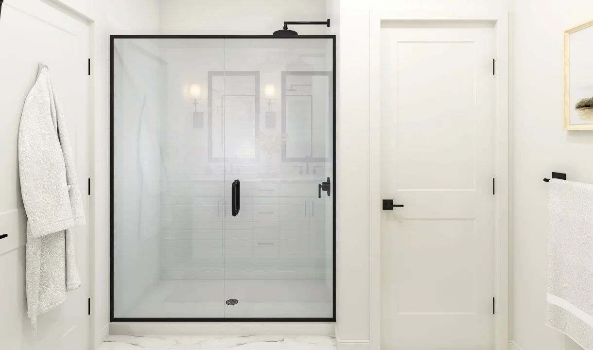 Glass shower enclosure