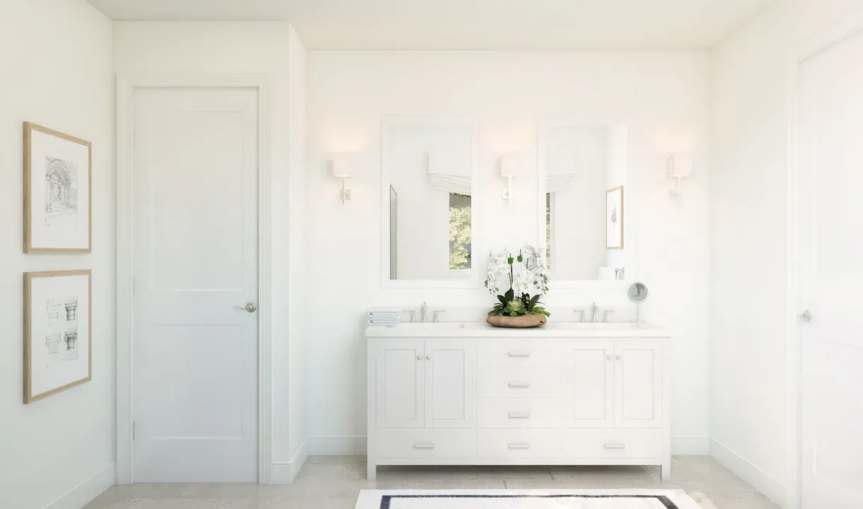 Primary bath with dual sinks
