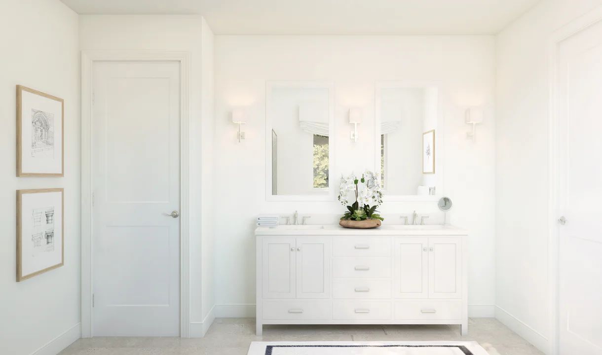 Primary bath with dual sinks
