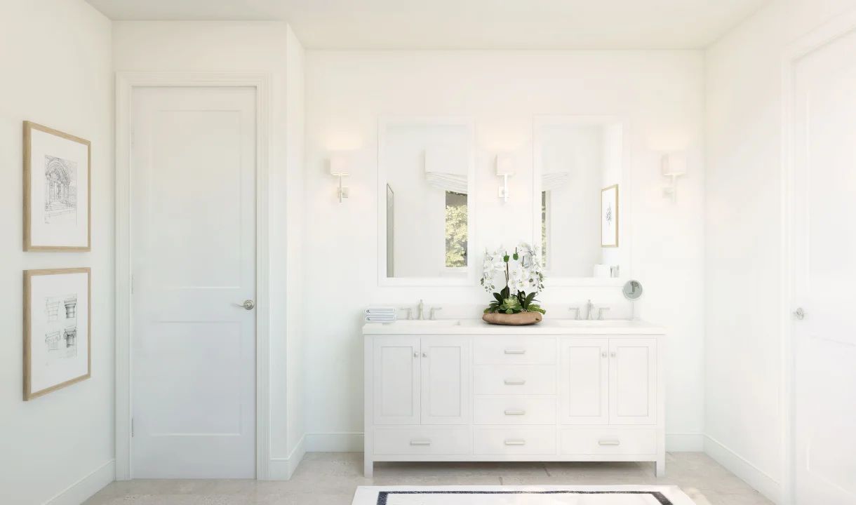 Primary bath with dual sinks