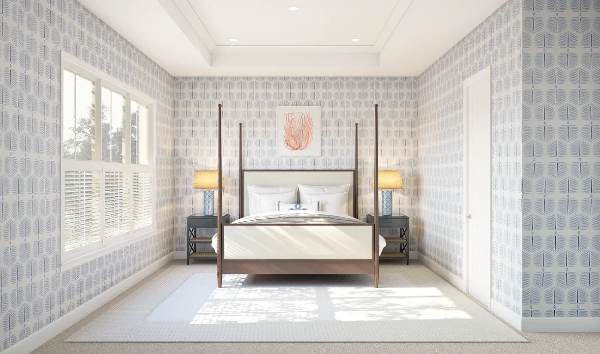 Primary suite with tray ceiling