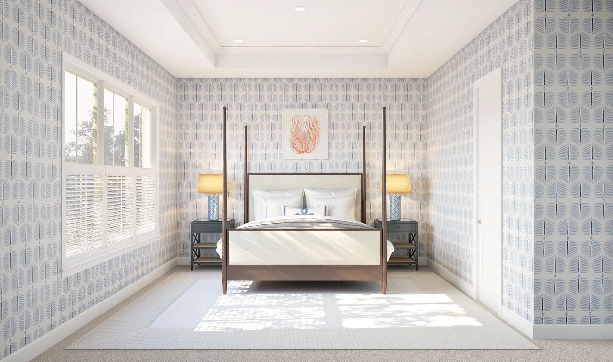 Primary suite with tray ceiling