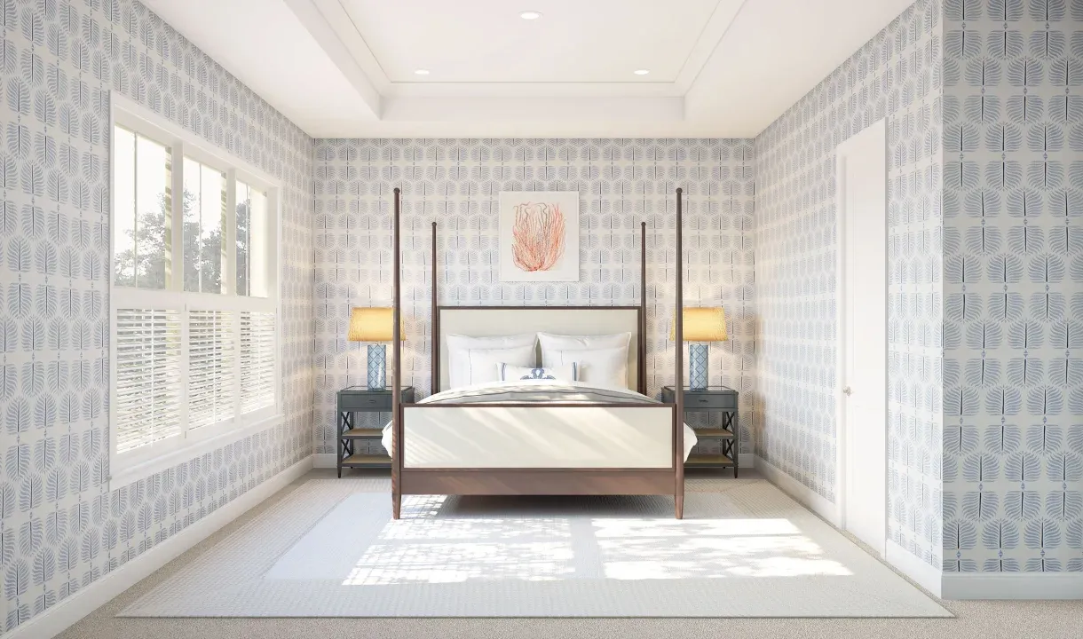 Primary suite with tray ceiling