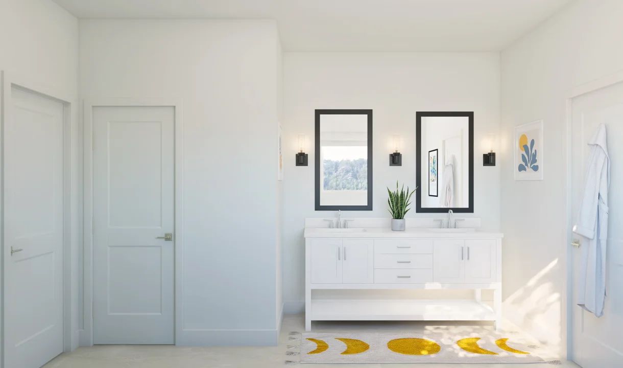 Primary bath with dual sinks