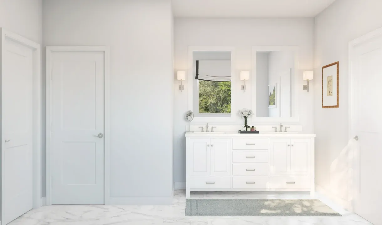 Primary bath with dual sinks