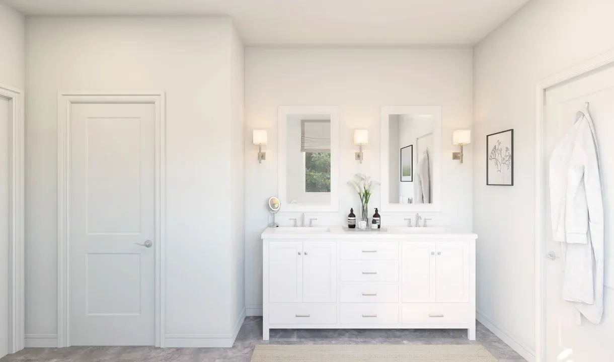 Primary bath with dual sinks