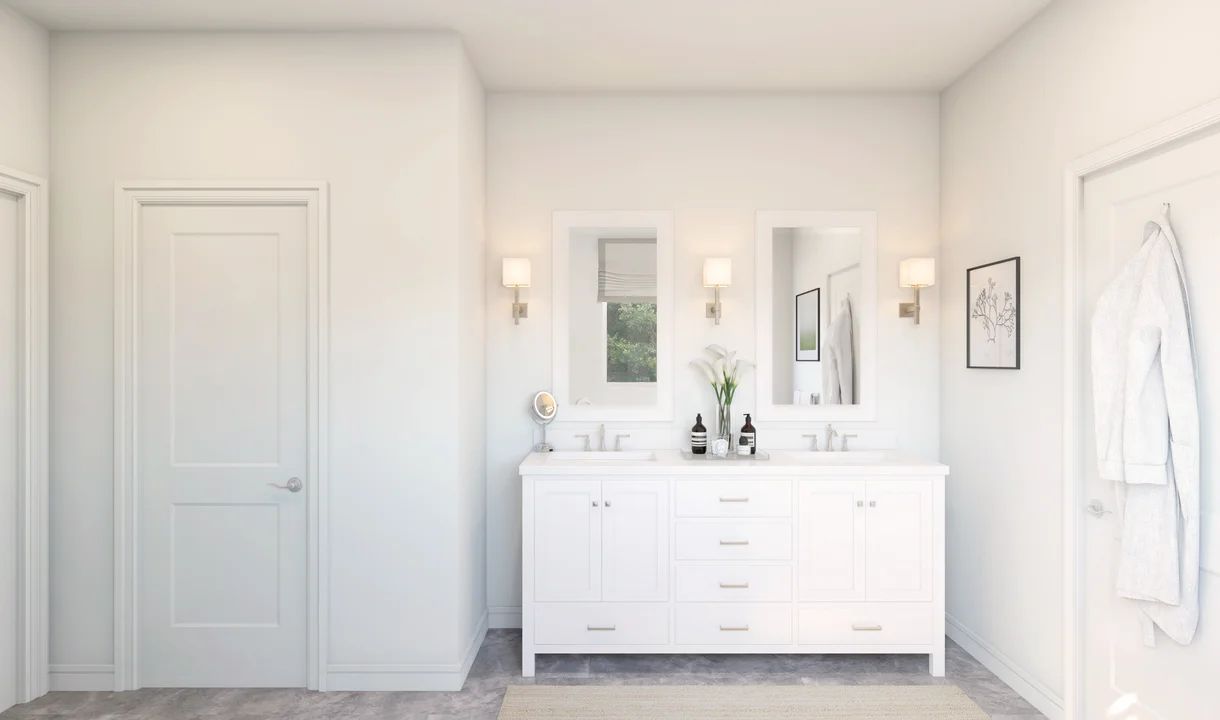Primary bath with dual sinks
