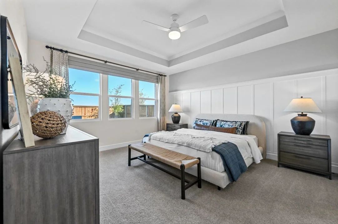 Primary suite with tray ceiling