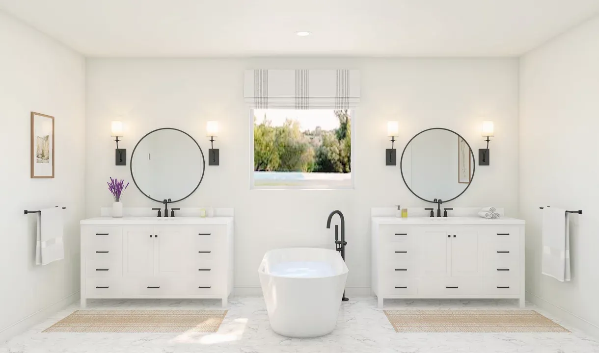 Primary bath with soaking tub