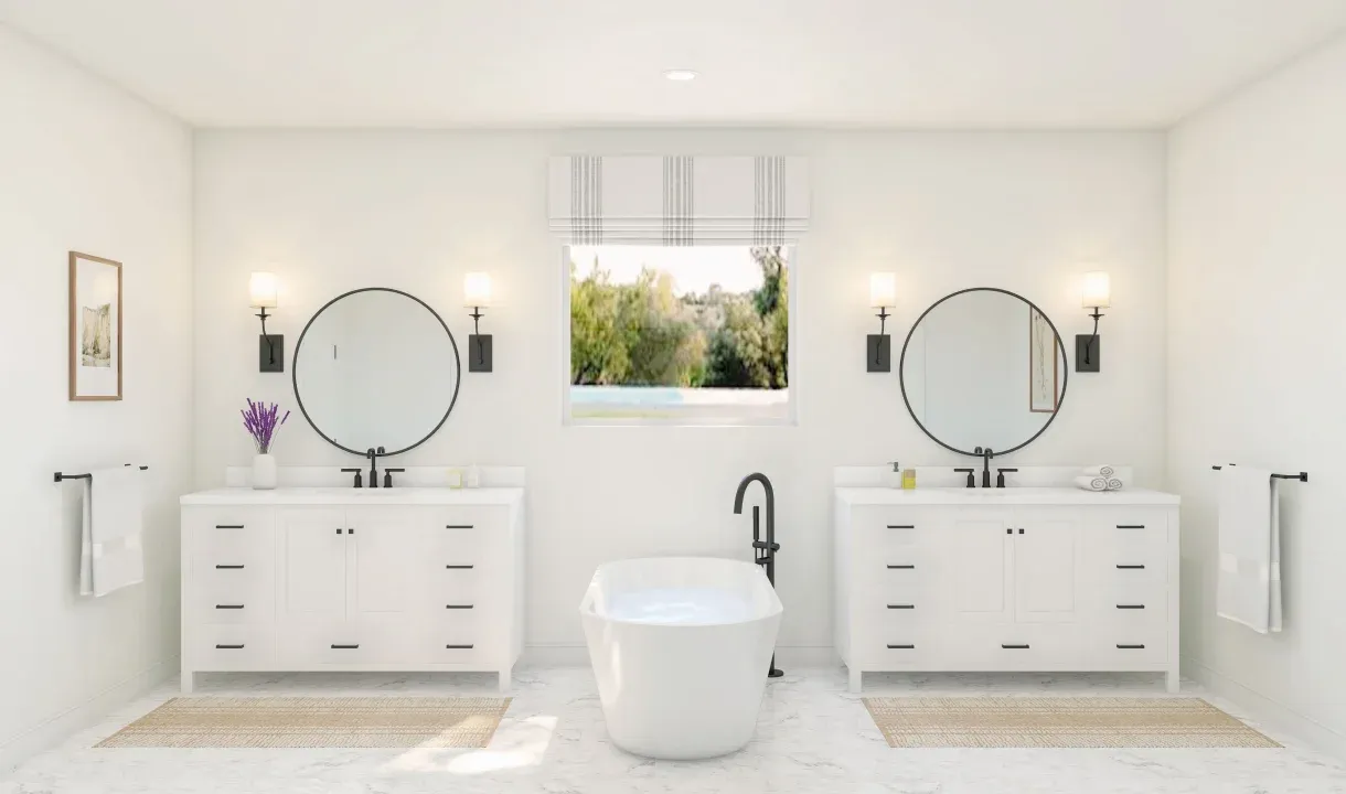 Primary bath with soaking tub