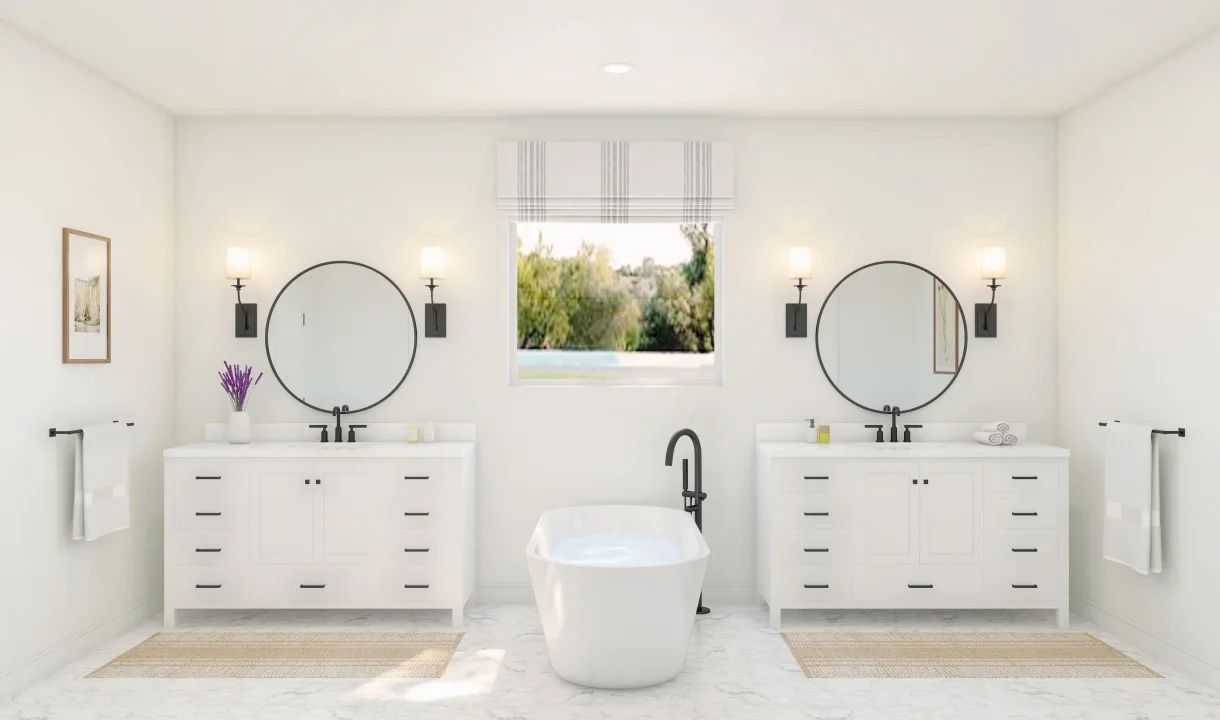 Primary bath with soaking tub