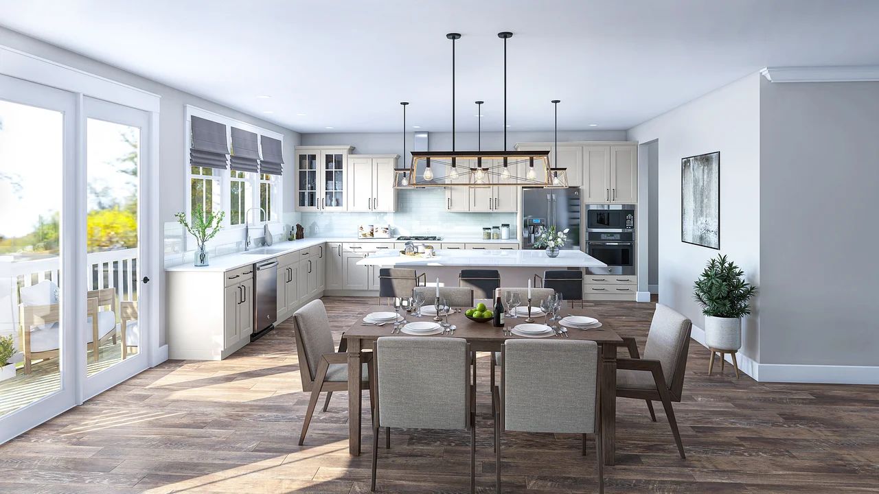 Kitchen with spacious island