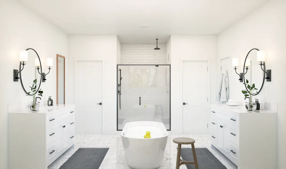 Primary bath with soaking tub