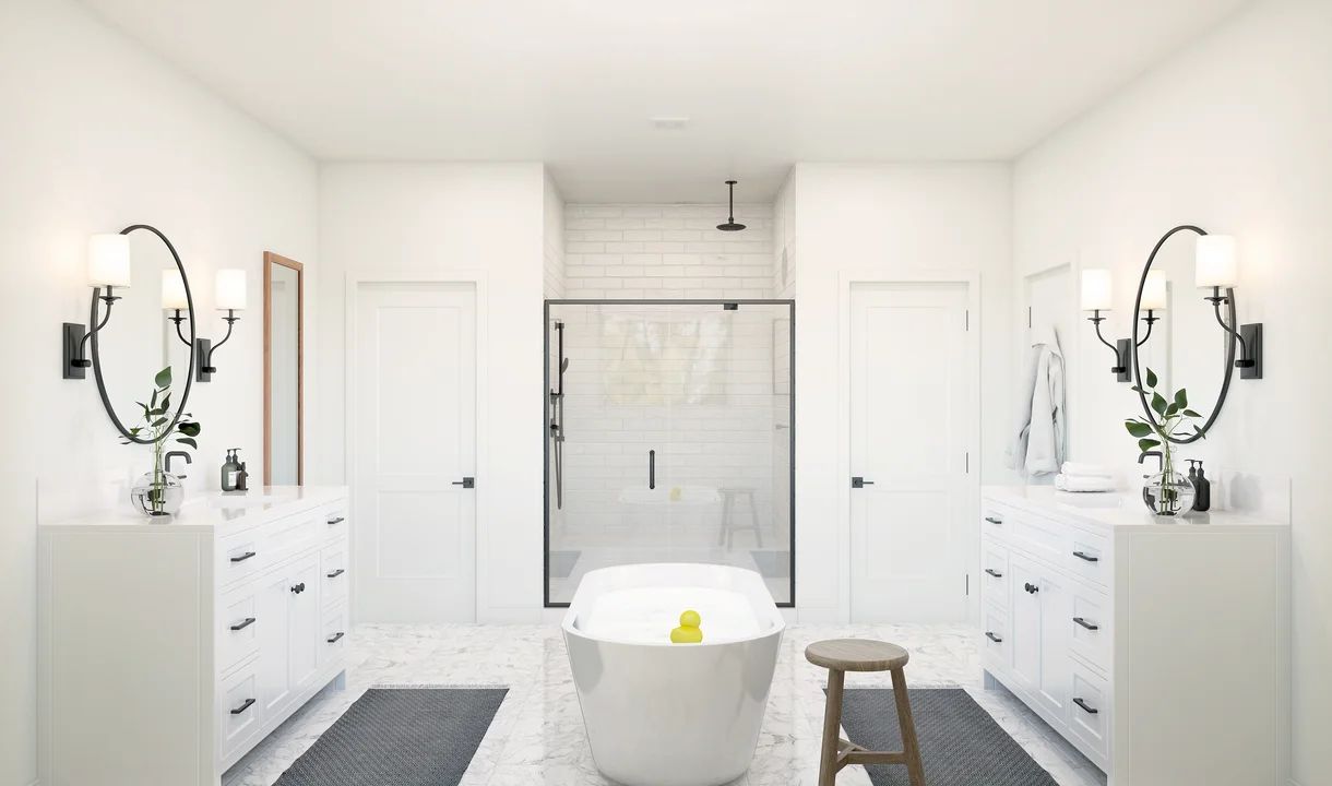 Primary bath with soaking tub
