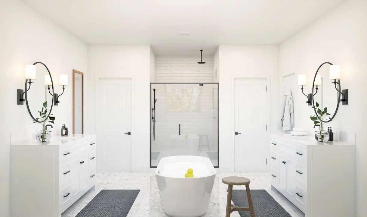Primary bath with soaking tub