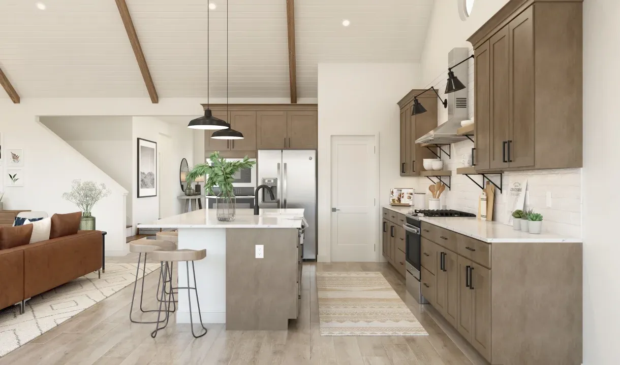 Kitchen with island