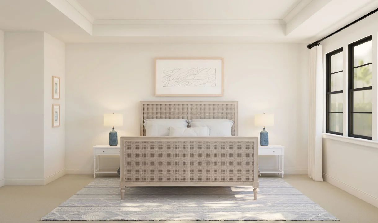 Primary suite with plush carpeting